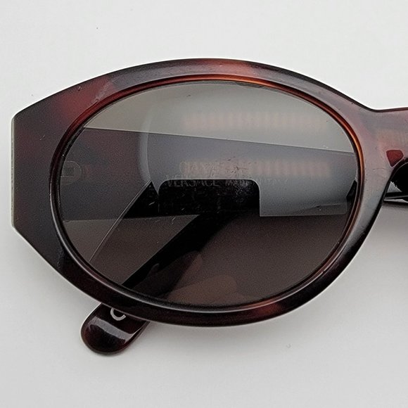 Versace Mod. 455 Col. 900 Dark Tortoise Frame Green Lens Sunglasses Italy 50mm main image 5